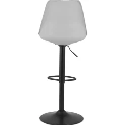Tabouret réglable 'TUTO' gris et pied noir