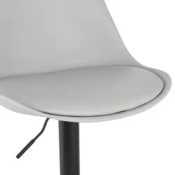 Tabouret réglable 'TUTO' gris et pied noir