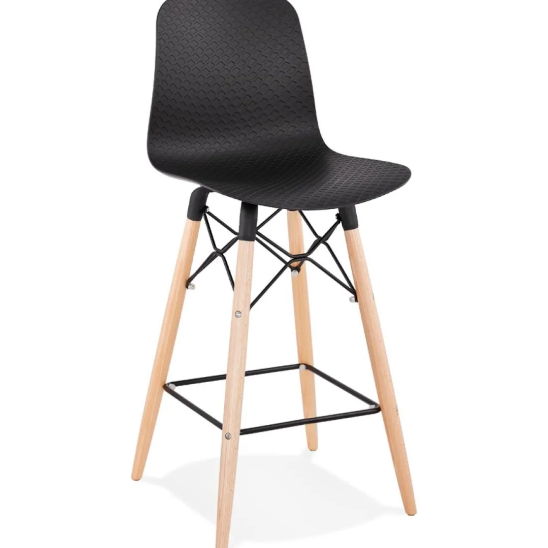 Tabouret snack mi-hauteur 'MOZAIK MINI' noir style scandinave