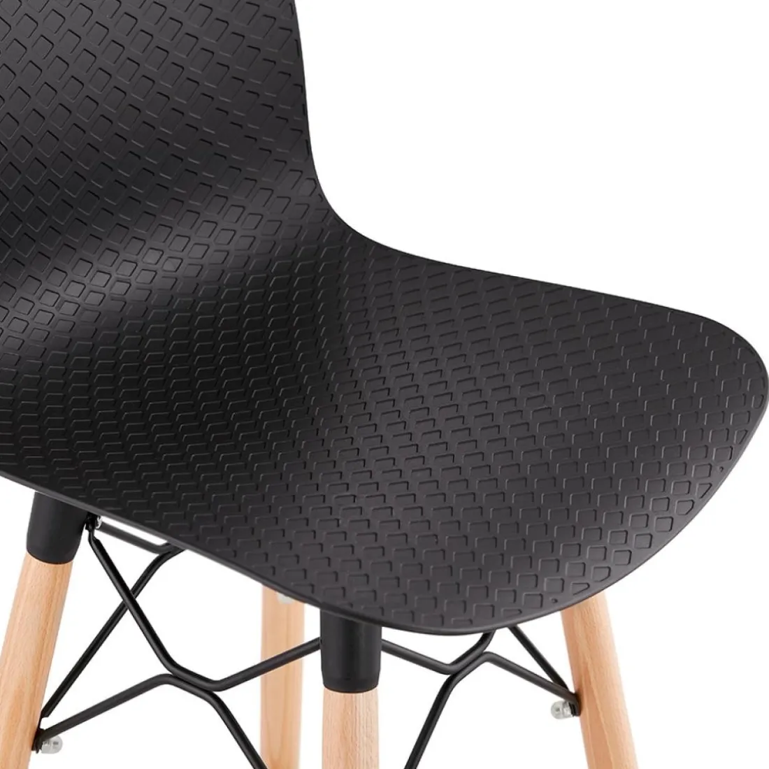 Tabouret snack mi-hauteur 'MOZAIK MINI' noir style scandinave