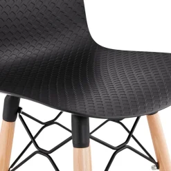 Tabouret snack mi-hauteur 'MOZAIK MINI' noir style scandinave