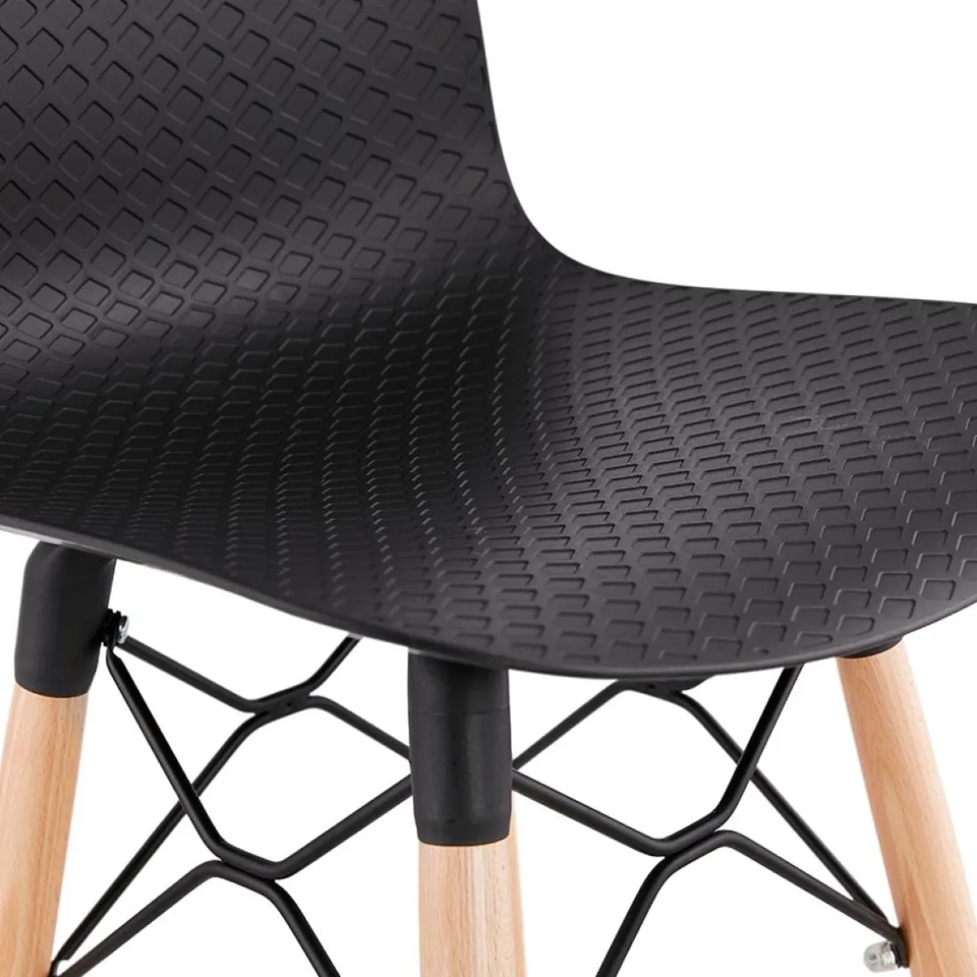 Tabouret snack mi-hauteur 'MOZAIK MINI' noir style scandinave