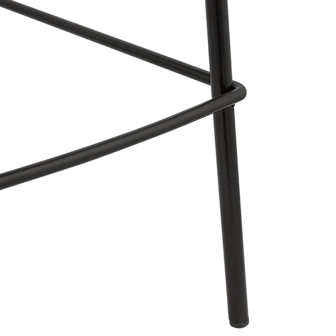 Tabouret snack mi-hauteur 'LARISSA MINI' en velours gris
