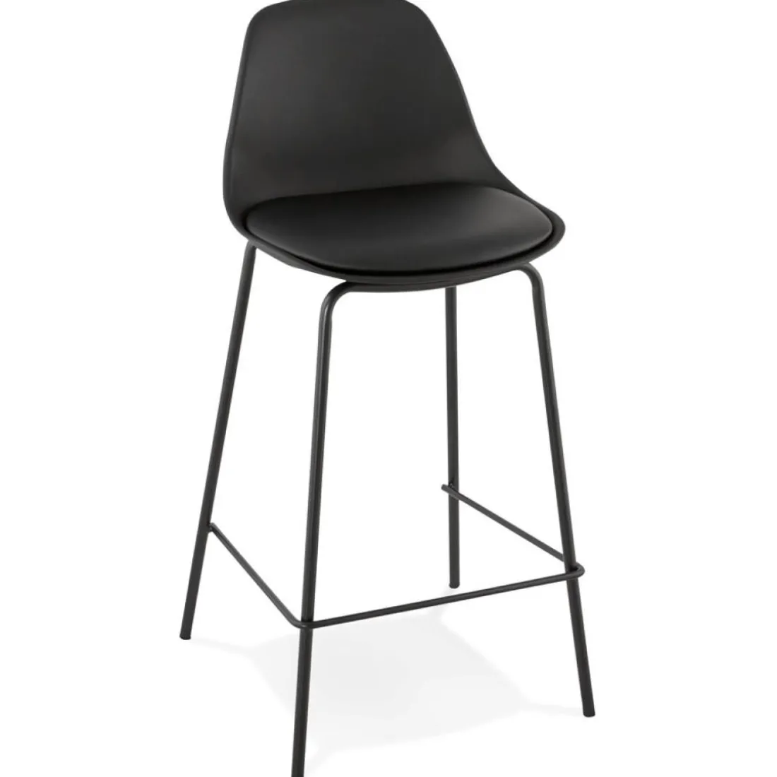 Tabouret snack mi-hauteur 'COOKIE MINI' noir style industriel