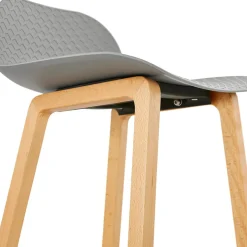 Tabouret snack mi-hauteur 'MAKI MINI' gris style scandinave