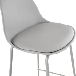 Tabouret snack mi-hauteur 'COOKIE MINI' gris style industriel