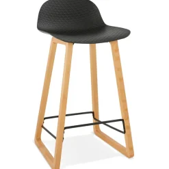 Tabouret snack mi-hauteur 'MAKI MINI' noir style scandinave