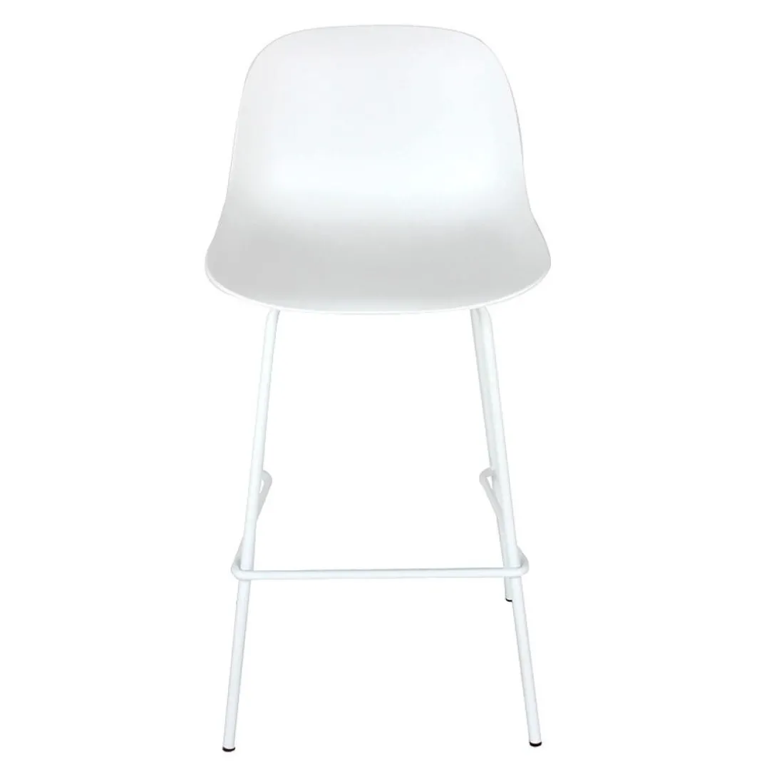 Tabouret snack mi-hauteur 'GRANO MINI' blanc intérieur et extérieur