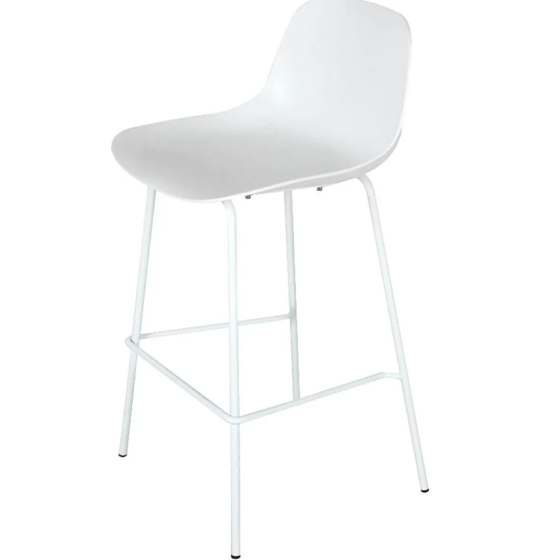 Tabouret snack mi-hauteur 'GRANO MINI' blanc intérieur et extérieur