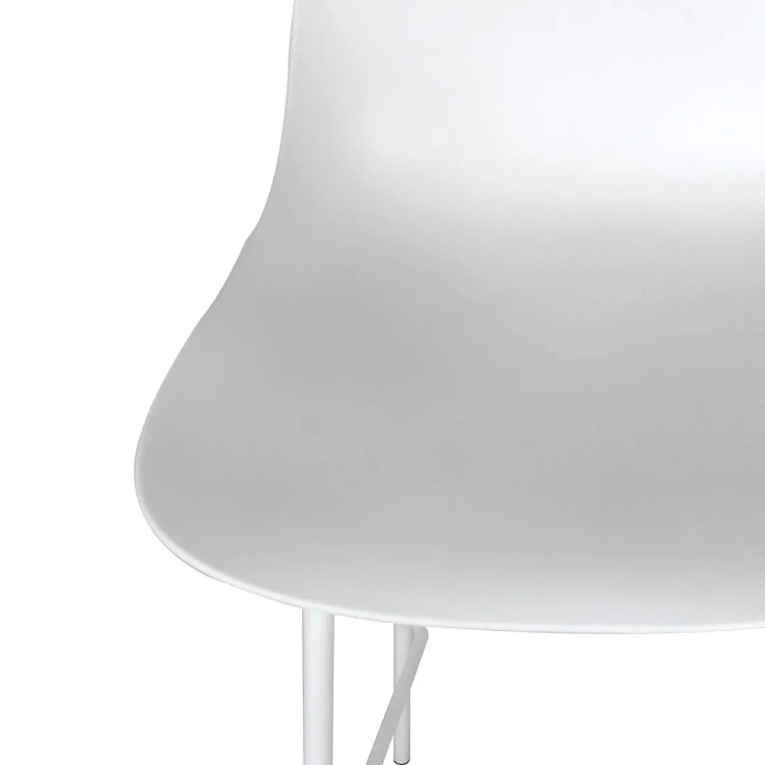 Tabouret snack mi-hauteur 'GRANO MINI' blanc intérieur et extérieur