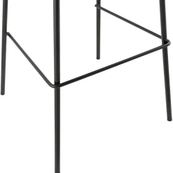 Tabouret snack mi-hauteur 'LEMON MINI' gris avec pied en métal noir