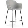 Tabouret snack mi-hauteur 'FORTI MINI' en tissu gris clair