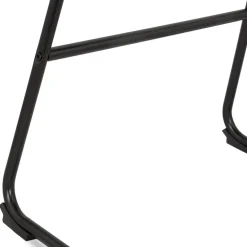 Tabouret snack mi-hauteur 'CHOKO MINI' blanc et pieds en métal noir