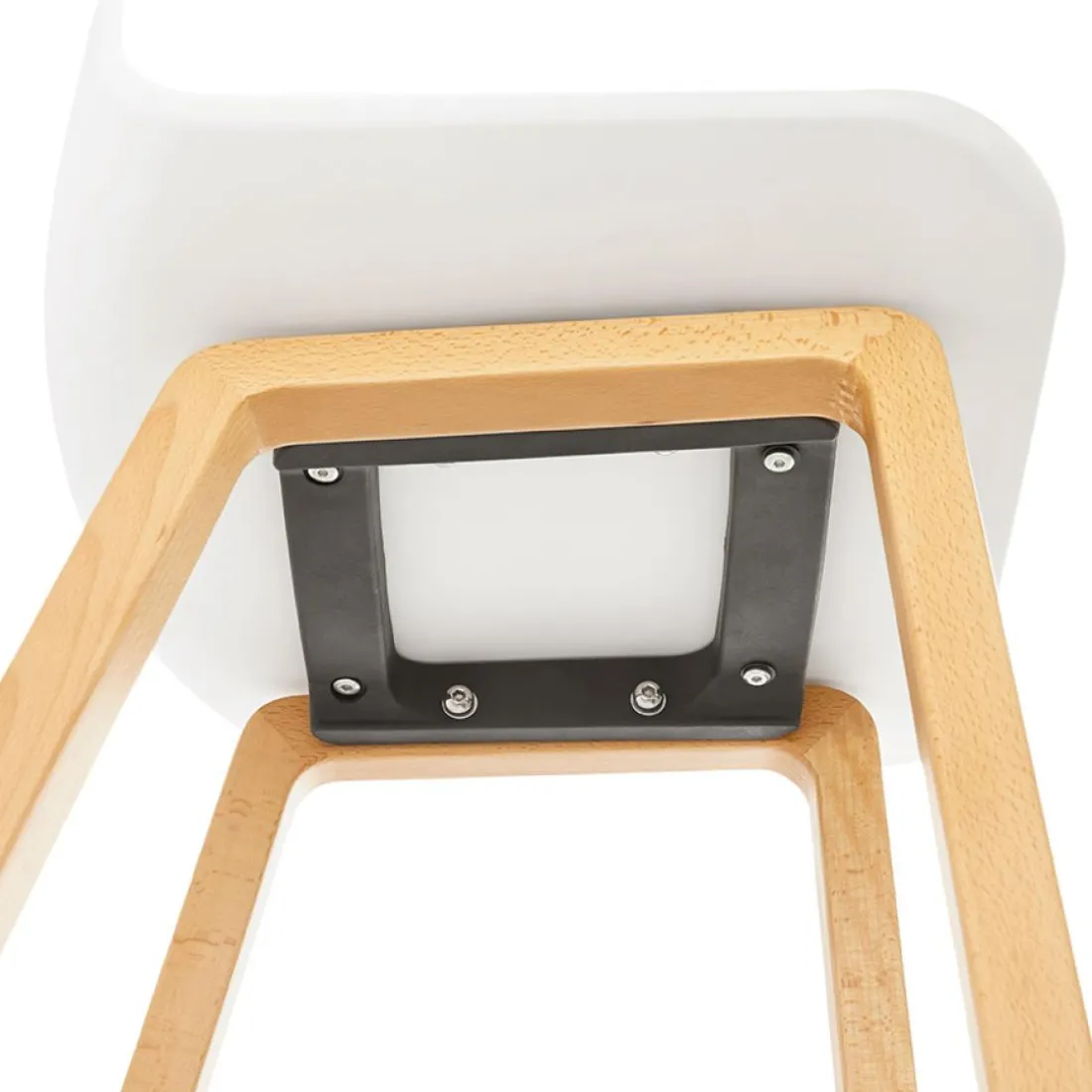 Tabouret snack mi-hauteur 'MAKI MINI' blanc style scandinave