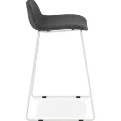 Tabouret snack mi-hauteur 'MOSKOW MINI' avec pieds en métal blanc