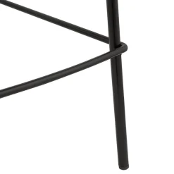 Tabouret snack mi-hauteur 'LARISSA MINI' en velours noir