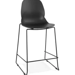 Tabouret snack mi-hauteur 'BERLIN MINI' noir empilable moderne