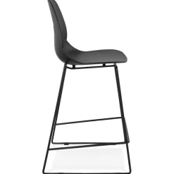 Tabouret snack mi-hauteur 'BERLIN MINI' noir empilable moderne