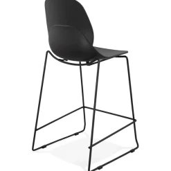 Tabouret snack mi-hauteur 'BERLIN MINI' noir empilable moderne