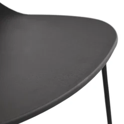 Tabouret snack mi-hauteur 'BERLIN MINI' noir empilable moderne