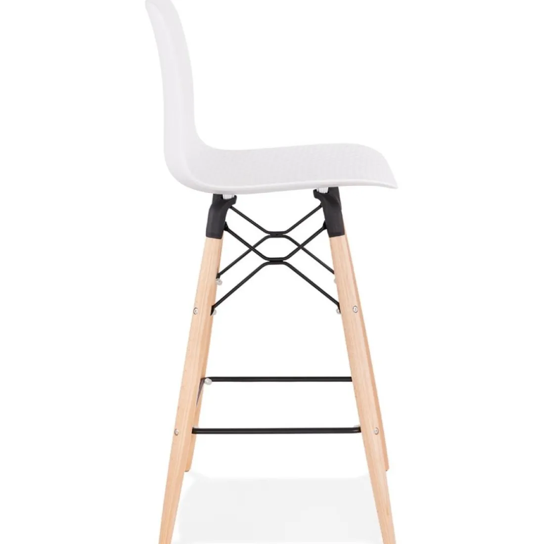 Tabouret snack mi-hauteur 'MOZAIK MINI' blanc style scandinave