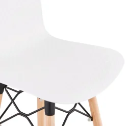Tabouret snack mi-hauteur 'MOZAIK MINI' blanc style scandinave