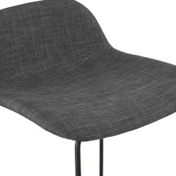Tabouret snack mi-hauteur 'MOSKOW MINI' noir style industriel avec pieds en métal noir