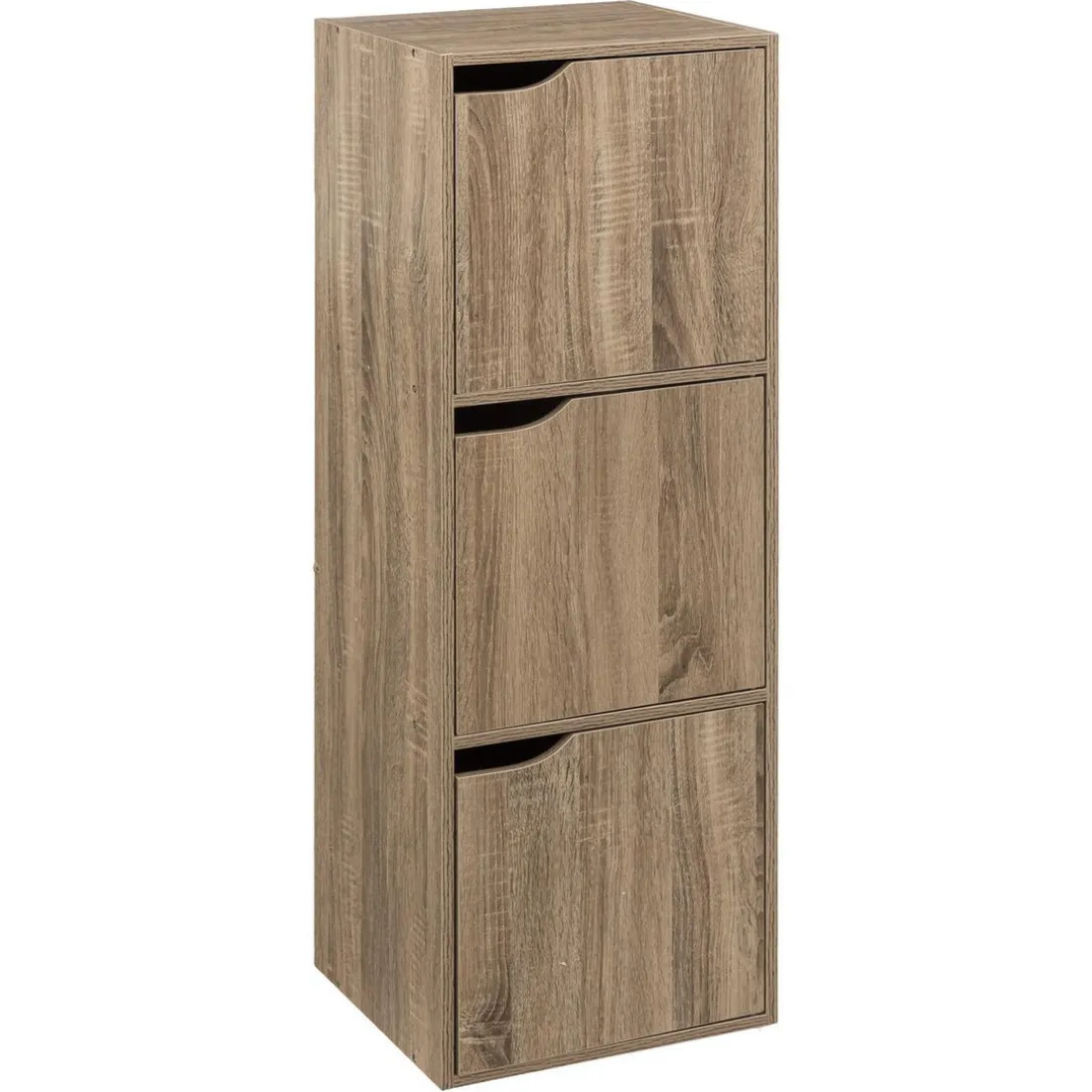 Étagère 3 cases avec portes
