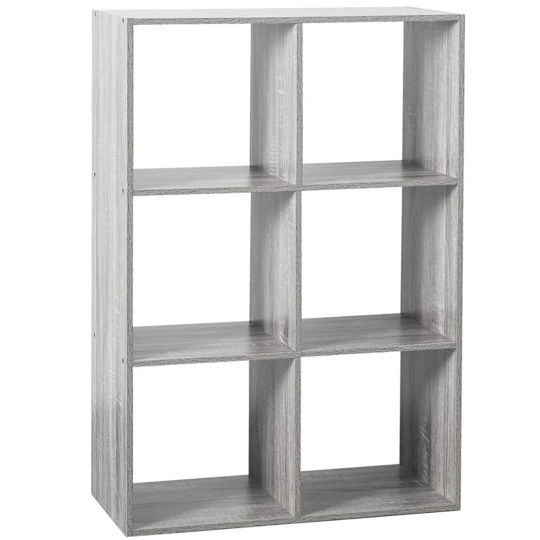 Étagère 6 cases effet chêne gris