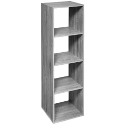 Étagère 4 cases Haut Mix Gris