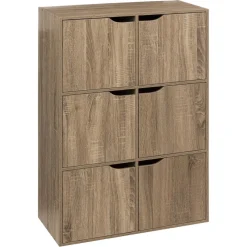 Étagère 6 cases porte