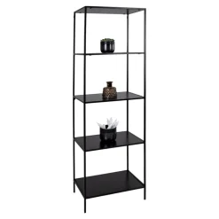 Étagère 4 étages 170 cm Noir PERKAR