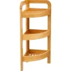 Étagère d'angle 3 niveaux 23 cm bambou