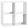 Étagère en Bois 4 Cases Mixe Blanc