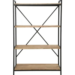 Étagère En Métal noir et bois