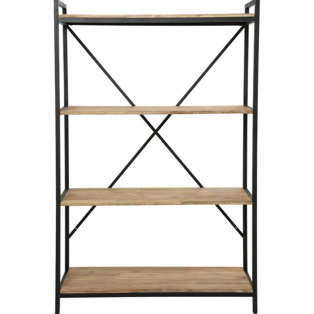 Étagère En Métal noir et bois