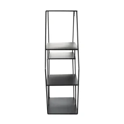 étagère murale design en tube d'acier laqué noir