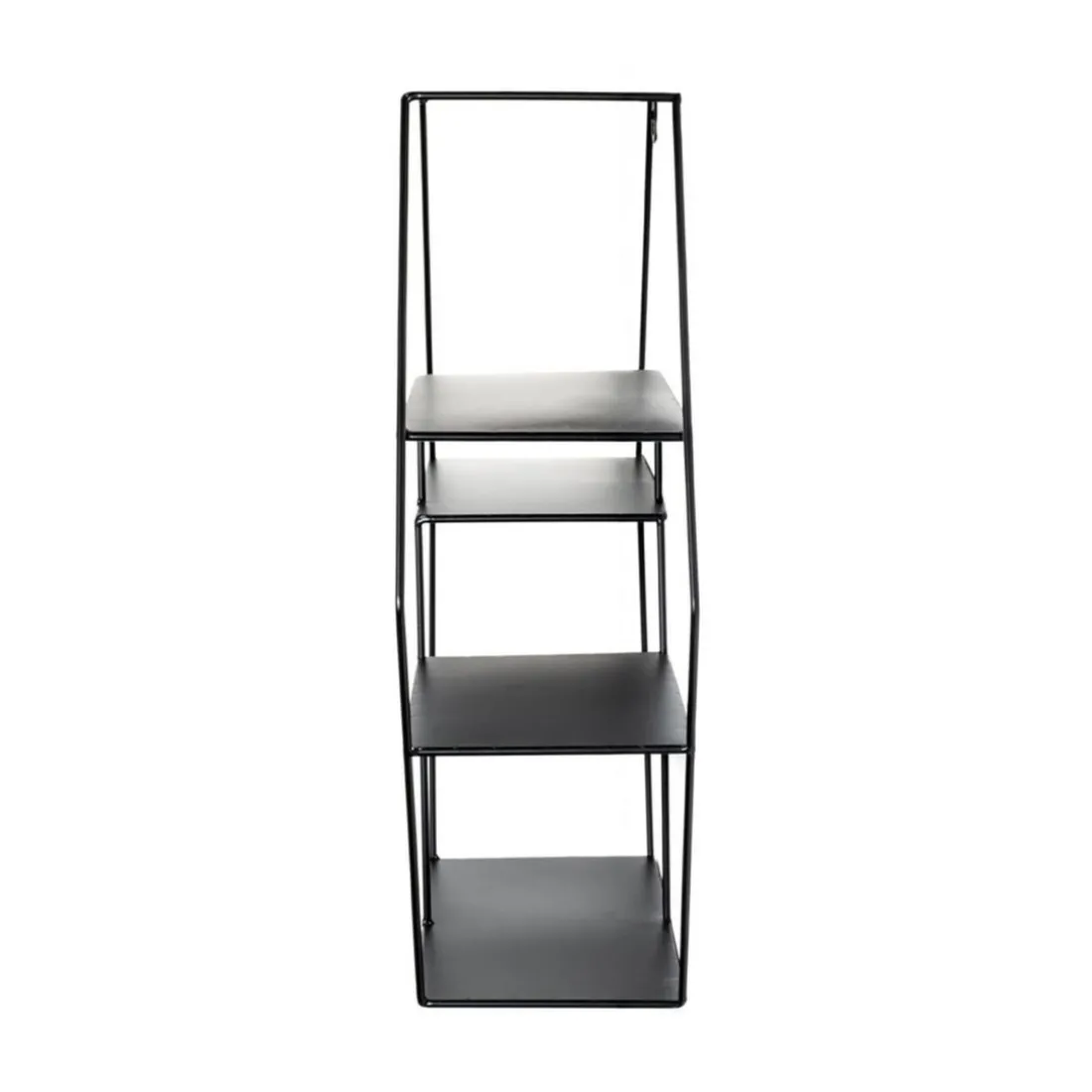 étagère murale design en tube d'acier laqué noir