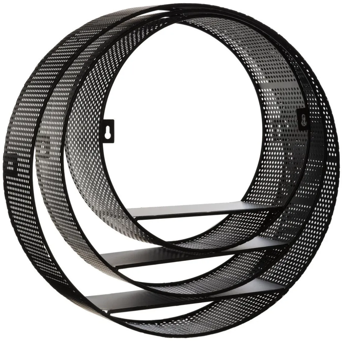 Étagère Murale Ronde Perforée x 3