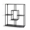 étagère murale tablettes en métal laqué noir