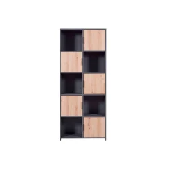 Étagère PEPETO 5 tiroirs chêne Artisan /anthracite