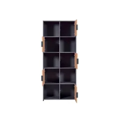Étagère PEPETO 5 tiroirs chêne Artisan /anthracite