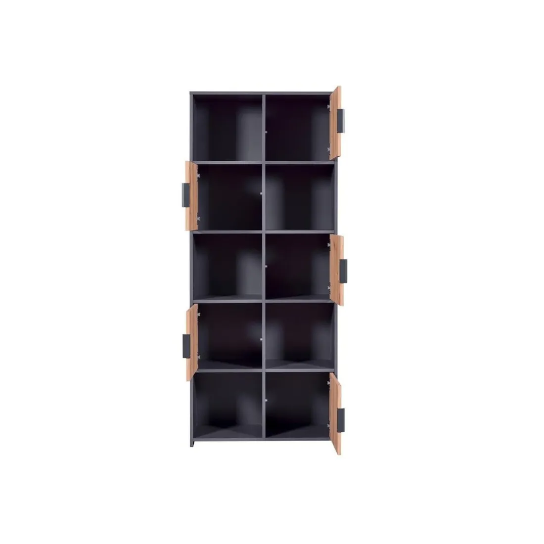 Étagère PEPETO 5 tiroirs chêne Artisan /anthracite