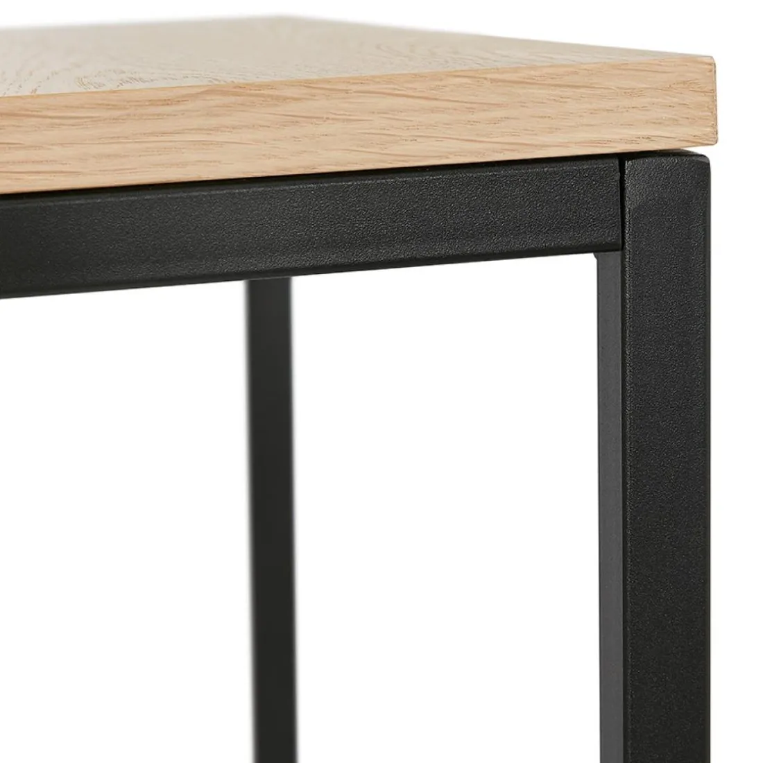 Étagère style industriel 'LIBERTY' en bois finition naturelle et métal noir
