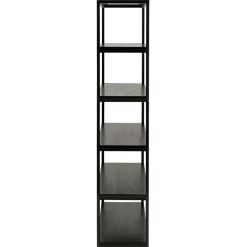 Étagère style industriel 'LIBERTY' en bois et métal noir