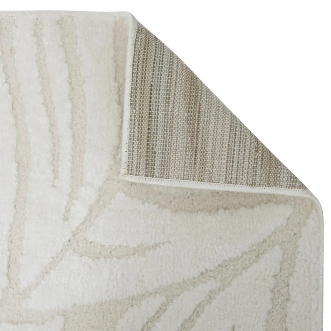 Tapis Anoai effet laine blanc