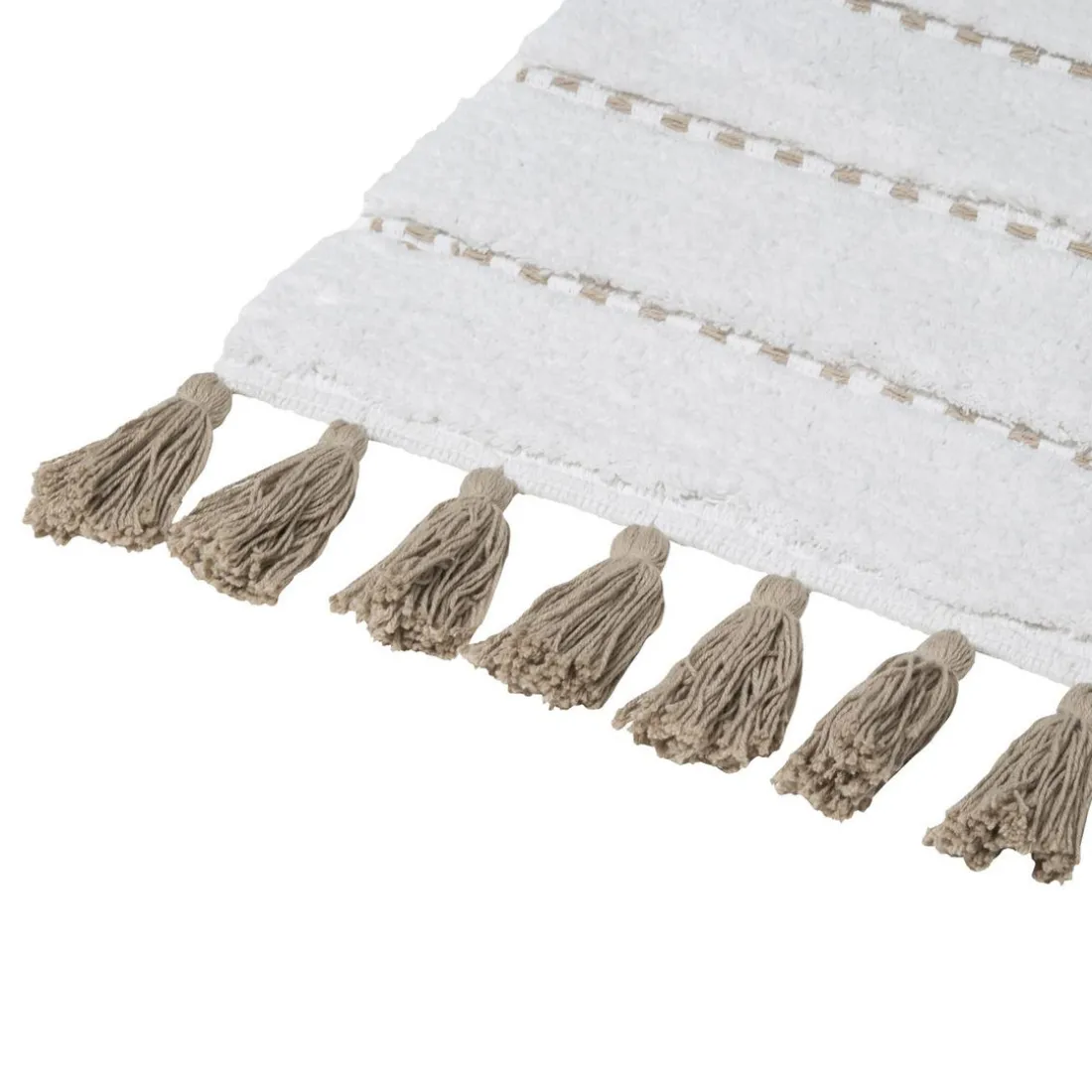 Tapis blanc taupe