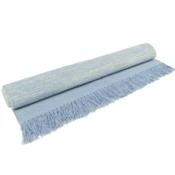 TAPIS BLEU EN COTON