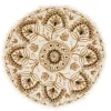 Tapis Box coton imprimé mandala ocre