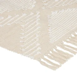 Tapis Coton Sable motifs petit losange Cuivre 60 x 90 Box